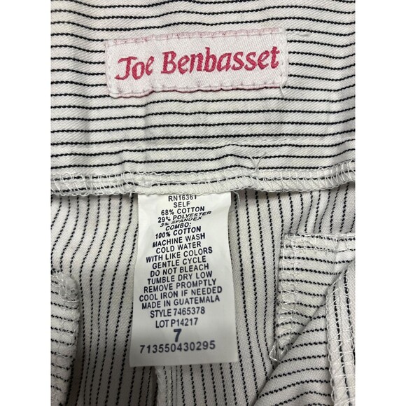 Joe Benbasset Striped Black & White Dress Pants Size 7 - Picture 2 of 6